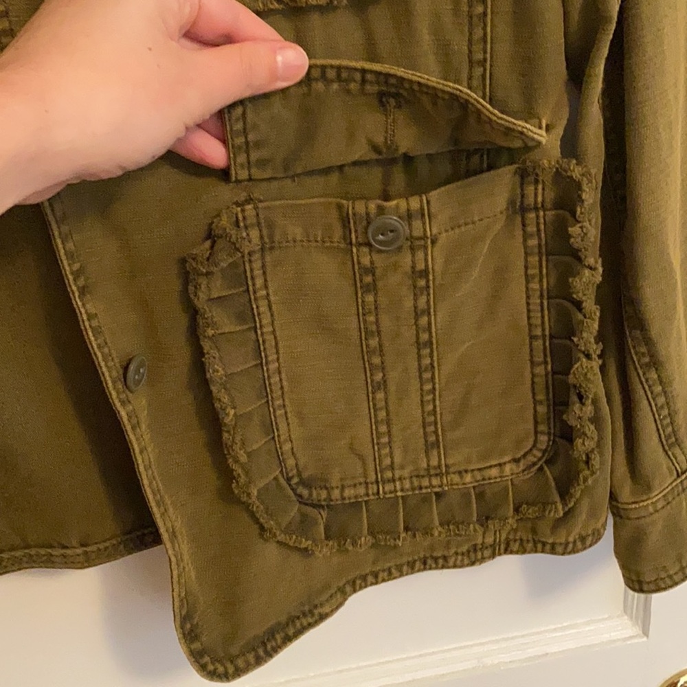 Anthropologie Ruffle Field Jacket - Picture 6 of 8